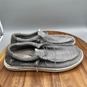Hey Dude Wally Shoes Mens Size 14 Free Light Grey Slip On Loafers Comfort